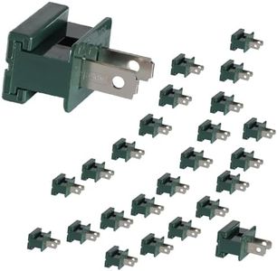 Anai Vampire Plugs 25PACK SPT-2 Green, Slip and Slide Plug Add, 8 Amp 125 Volt for SPT-2 Wire (spt2 Male, Green)