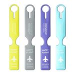 WebWares 4 Pcs Luggage Labels Suitcase Travel Tags Travel Accessories Anti-Lost Labels for Baggage Handbag Suitcase Identifier with Name Address Phone Number Labels