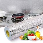 BIZWIZ Store Anti Splatter Shield Guard Oil Splash Guard Aluminum Foil Oil Block Oil Barrier Stove Cook Anti-Splashing Oil Baffle Heat Insulation Kitchen Utensils (Black)