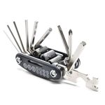 Viraaji 16 in 1 Bicycle Repair Tool Kit for Cycle & MTB Bike | Portable Multi Function Cycling Accessories with Allen Key Set, Hex Wrench, Socket Spanner & Screwdriver Tool Kit