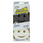 Scrub Daddy Scrub Mommy Washing Up Sponge - Dual Sided Scrubbing Non Scratch Scourers, Smiley Face Sponges for Cleaning Kitchen & Bathroom, Dish Scrubber, FlexTexture Home Products, Style Two Pack