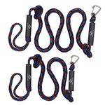 Obcursco Bungee Dock Lines for Boat, Docking Rope with 316 Stainless Steel Clips, Accessories for Jet Ski, PWC, SeaDoo, Yamaha WaveRunner, Marine, Kayak, Pontoon, Sets of Two(4ft & 6ft) Black/Red/Blue