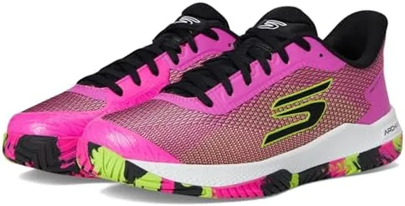 SKECHERS Women's Pickleball Viper Court Pro 2.0 Sneaker, Pink/Hot Pink, 7