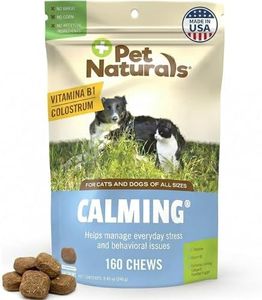 Pet Naturals Calming Chews for Dogs and Cats, Anxiety Relief with Gentle Ingredients for Thunder, Fireworks, Travel, Grooming, Value Size Calming Pet Treats, Chicken Flavor, 160 Count