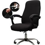 Melaluxe Office Chair Cover - Stretch Desk Chair Cover, Computer Chair Slipcovers (Size: L) - Black