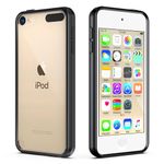 iPod Touch 6 Case,iPod Touch 5 Case,ULAK [Clear Slim] Hybrid Premium Clear Bumper TPU/Scratch Resistant Hard PC Back Cover/Corner Shock Absorption Case for Apple iPod Touch 5 6th Gen_Black