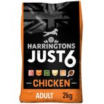 Just 6 Chicken & Vegetables Complete Grain Free Dry Dog Food with Added Tasty Fresh Baked Bites 2kg