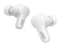 JVC HA-Z77T-W Gumy True Wireless Bluetooth Earbuds, Maximum 24 hours of playtime, Quick Charge, Single ear use, IPX4 water & sweat resistant, Compact charging case (White)