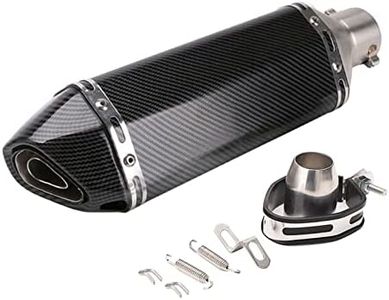 PACEWALKER 38-51mm Silenciador de Escape para Motocicleta Estilo Carbono Universal 1.5-2"Slip de Admisión en silenciador de Escape con DB Killer Extraíble para Yamaha Suzuki