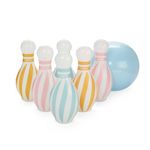 FUNBOY Classic Kids Backyard Bowling Set with Large Ball and Six Bowling Pins Perfect for Summer Parties