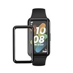 kwmobile Protective Film Compatible with Huawei Band 7 Screen Protector - 2X Smart Watch Protector Anti-Fingerprint