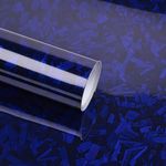 Lypumso Blue Forged Carbon Fiber Vinyl Wraps, Car Wraps Vinyl Rolls for DIY Use, High Gloss Self-Adhesive Stickers for Auto Interior and Exterior, Vehicle Films with Air Release Technology 1ft x 5ft