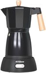 KITfanz Electric Espresso Coffee Maker, Italian Coffee Pot, Electric Moka Pot, Cuban Coffee Maker, Portable Cafeteras Electricas Espresso Makers with Detachable Base 3 or 6 Cup