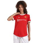 adidas Women's Polyester Mufc H Jsy W Regular Fit Jersey (Gr3772_M, Reared, M)