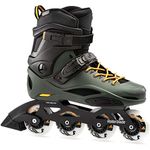 Rollerblade RB 80 Pro Roller Skates Black, Adults Unisex, Black/Dark Green, 290