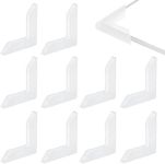 BENECREAT Pack of 100 Corner Protectors L-Shaped Corner Bumpers, Translucent White Plastic Corner Protectors Covers Edge Protection for Picture Frames, Mirrors, Ceramics, Glass, Transport Protection