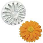 PME SD616 Veined Sunflower/Gerbera & Daisy Extra Large Plunger Cutter, Standard, White