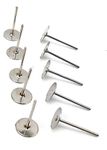 Navjai Earring Posts and Backs Earring Jewelry Making Kit Stud Head Pin Supplies Includes Earring Post, Making Kit (Earring Posts Head Pin & Earring Stopper, 100Pcs)