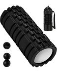 Foam Roller 4in1 Set Includes Hollow Core Massage Roller,Peanut Ball,Spiky Ball,Storage Bag,for Deep Tissue Massage, Pain Relief of Back, Legs, Exercise(OVTSPO 4 in 1)