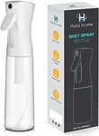 Hula Home Spray Bottle for Hair (10.1oz/300ml) Continuous Mist Empty Ultra Fine Plastic Water Sprayer – For Hairstyling, Cleaning, Salons, Plants, Essential Oil Scents & More - White