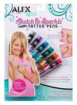 Alex Toys Spa Sketch and Sparkle Tattoo Pens Activity Set with Stencils