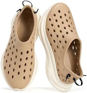 Project Cloud Recovery Shoes for Women - Lightweight Pool Water Shoes with Plush & Soft Insole - Non Slip Lightweight Garden Shoes - Waterproof Shoes for Women (Recharge, Camel,9M)