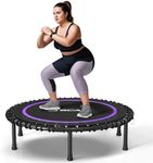 BCAN 40" Adult Fitness Trampoline with Durable Bungees, Stable & Quiet Exercise Rebounder,Great Mini Trampoline for Indoor/Garden Workout - Purple
