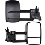 SCITOO Tow Mirrors Compatible with 1988-1998 for Chevy for GMC C/K 1500 2500 3500 1992-2000 for Chevy Tahoe for GMC Yukon Pickup Manual Adjusted No Heated No Turn Signal Black Housing Towing Mirrors