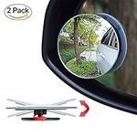 Frameless Blind Spot Mirror, CLETO Car Convex Round Blindspot Mirror HD Glass Wide Angle Adjustable Car Side Mirror Exterior Self Adhesive Car Accessories For Vehicles Trucks SUV