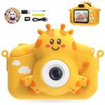 TIATUA Kids Camera for Girls and Boys, 1080P Digital Camera for Kids with 32GB Card and Selfie Mode, Toddler Camera and Video Camera, Christmas and Birthday Gifts Toy for Age 3-10 Year Old (Yellow)