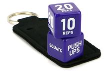 Exercise Dice - Fitness Dice with Neoprene Pouch. For Full Body Workout, Cardio, HIIT, Gym, Warm-up and Weight Training.