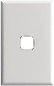 HPM Excel 1 Gang Light Switch Cover Plate, White