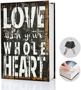 wishacc Real Pages Portable Secret Book Hidden Safe with Key Lock Book Safe - Hollowed Out Book with Hidden Secret Compartment for Jewelry, Money and Cash