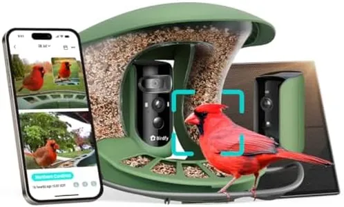 Birdfy 2 Smart Bird Feeder 3 Lenses & 2 Cameras, Dual Angles, Solar-Powered, Wireless Birdwatching, Permanent AI Identify 6000+ Bird Species & Motion Detection, Gift Present