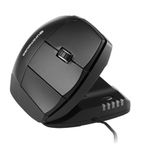 Contour Unimouse Ergonomic Vertical Mouse Adjustable 35°-70° Tilt Angle, 6 Programmable Buttons for Productivity, Customizable Thumb Rest for Wrist Pain Relief | Plug & Play Mac/PC - Wired - Right