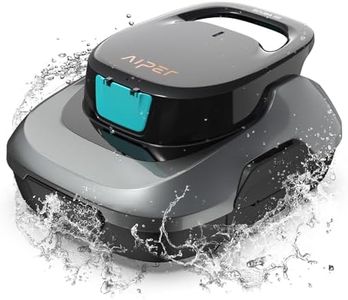 AIPER Kabelloser Poolroboter, Poolsauger Akku mit 90 Min Laufzeit, Doppelantrieb & Selbstparkfunktion, Idealer Poolreiniger für Flachbodenpools bis 80 m²