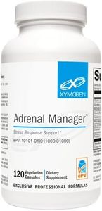 XYMOGEN Adrenal Manager Supplement - Energy, Stress Response + Adrenal Gland Support - with L-Tyrosine, Zinc Chelate, VIT B6, Magnesium, Pantothenic Acid, Rhodiola Rosea (120 Capsules)
