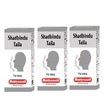 Baidyanath Asli Ayurved Shadbindu Tel Pack Of 3 (50 ml. each) - For Sinus | Cough, Cold, Headache Relief