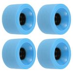 PATIKIL 65mm 78A Longboard Wheels Soft, 4 Pack Cruiser Wheels Street Wheels for Skateboards Skateboard Wheel PU Frosted, Blue