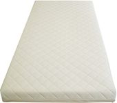 Mother Nurture Classic Eco Fibre Cot Bed Mattress -Reversible, Water Resistant, Baby Cot Mattress, Firm & Supportive, Hypoallergenic Easy Clean Quilted Cover, White, BSI Tested - Size 120 x 60 x 10cm