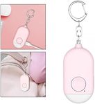 130dB Seniors SOS Anti Rape Alarm Keychain Panic Emergency Alarm & LED Flashlight. USB Rechargeable or Women, Men, Kids, Elderly, and Joggers, Pink