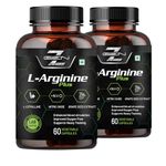 GenZ Grow L Arginine Plus Supplement 1600 MG with L Arginine, Ginkgo Biloba, Korean Red Panax Ginseng Extract for Pre-Work Out for Vascularity, Endurance, Heavy Training, Nitric Oxide Booster 120 Capsules