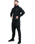 RDX MMA Sauna Suit Non Rip Sweat Suit Track Weight Loss Slimming Fitness Gym Exercise Training, Black, M