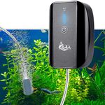 AQQA Aquarium Rechargeable Air Pump,Multifunctional Portable Energy Saving Power Quiet Oxygen Pump, One/Dual Outlets with Air Stone,Suitable for Indoors Power Outages Fishing 1.7W