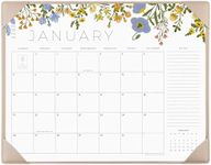 Desk Calendar 2025-2026 with Desktop Mat, Cabbrix Large Desk Pad Calendar 22 x 17 Inch Cover 18 Months Runs From January 2025 to June 2026, Floral Design Calendar 2025 for Home School and Office (Floral)