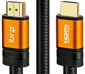 4K HDMI Cable 20M HDMI Lead - Ultra High-Speed 18Gbps HDMI 2.0b Cord 4K@30Hz Support Fire TV, Ethernet, Audio Return, Video UHD 2160p, HD 1080p, 3D, Xbox PlayStation PS3 PS4 PC - IBRA ORANGE