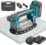 Cordless Tile Vibration Tool, Tile Vibration Leveling Machine with 2 × 1500mah Batteries, Max 28000r/Min 9 Adjust Speed 3-In-1 Portable Tile Suction Cup Tool for Tile, Wood, Floor, Wall
