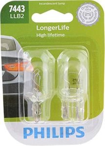 Philips automotive lighting 7443 LongerLife Miniature Bulb, 2 Pack, 7443LLB2