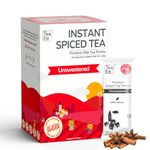 TeaFit Premium Zero Sugar Instant Masala Chai Tea Pack Of 10 Sachets (140Gm)|Masala Tea Premix|Diabetic Friendly|Instant Milk Tea Premix|Ready To Drink|Instant Tea Premix|Tea Powder