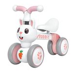 XIAPIA Baby Balance Bike 1 2 3 Years Old Boys Girls Toddler Ride on Toys for 1 Year Old Baby Trike Garden toys 1 st Birthday Gift for Girls Boys Baby Bike Walker No Pedals (Rabbit)